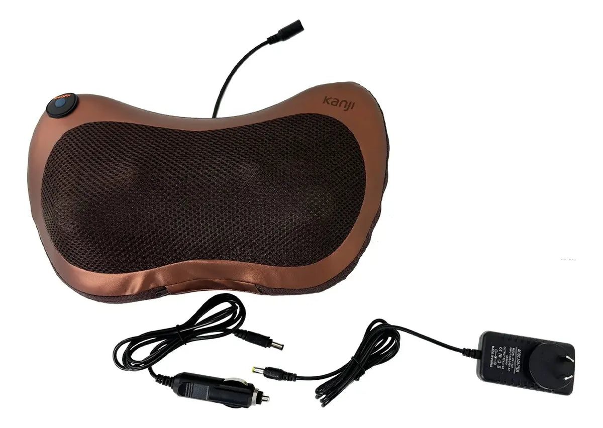 Masajeador Cervical Kanji Shiatsu con Calor Infrarrojo para Cuello, Espalda y Hombros