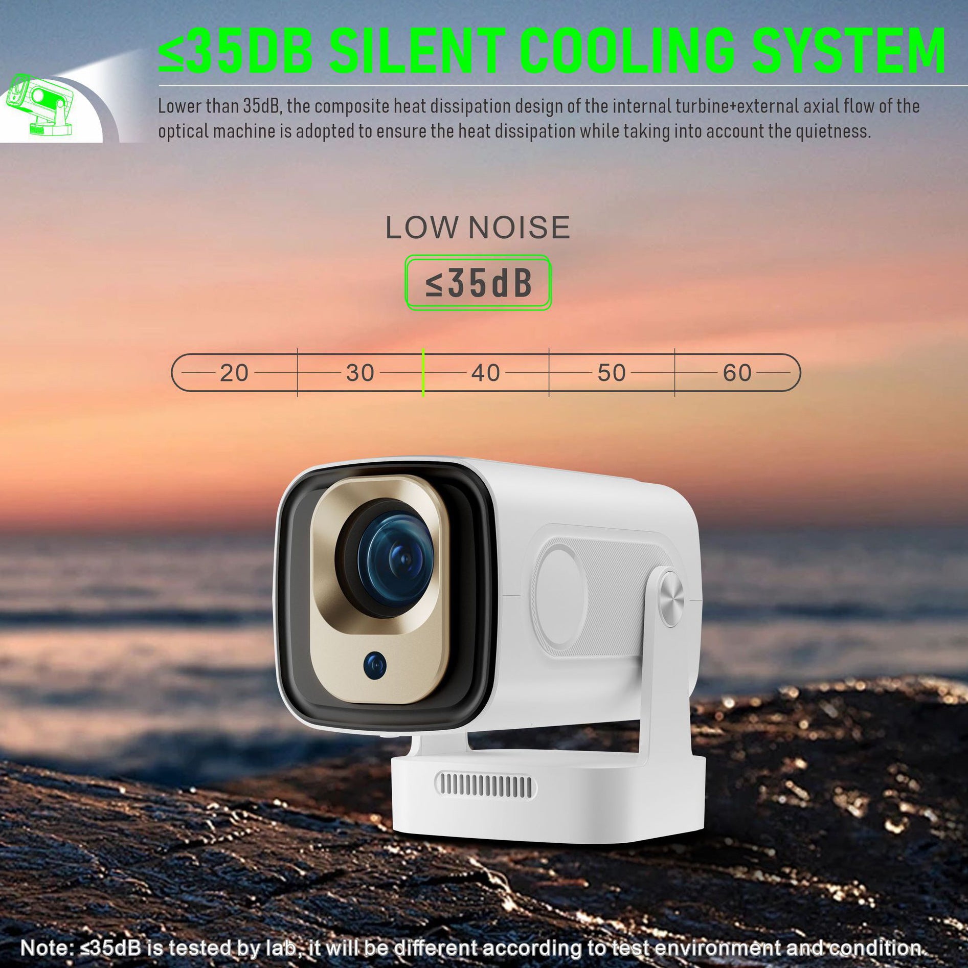 Mini Proyector Portátil HY260 Pro Wifi 6 Bluetooth Autoenfoque 1080P