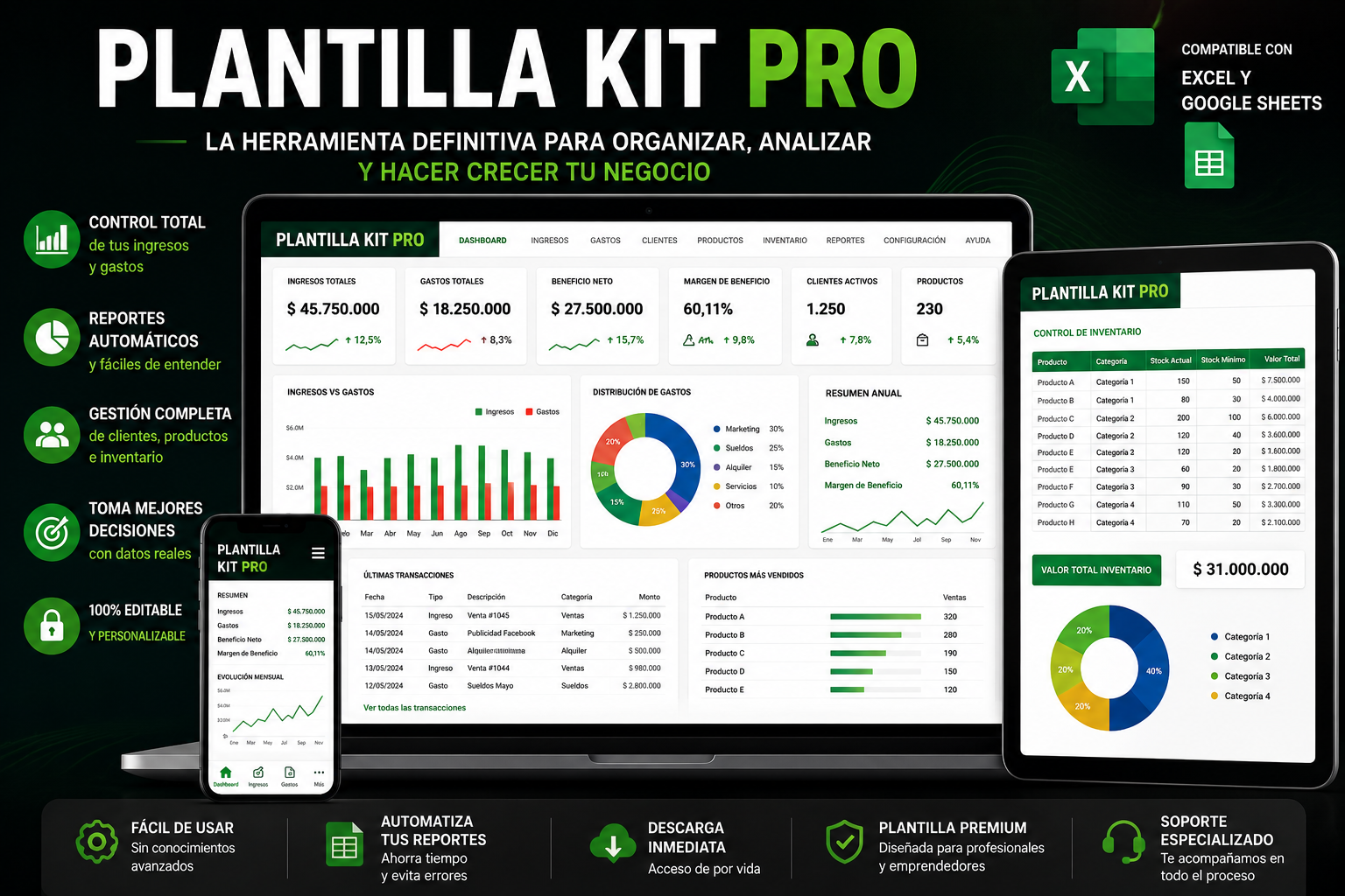 Plantilla Kit Pro