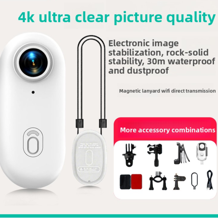 Mini Cámara de Acción 4K Ultra HD para Deportes y Aventuras